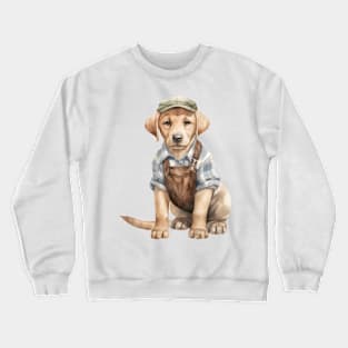 Farmer Labrador Retriever Dog Crewneck Sweatshirt